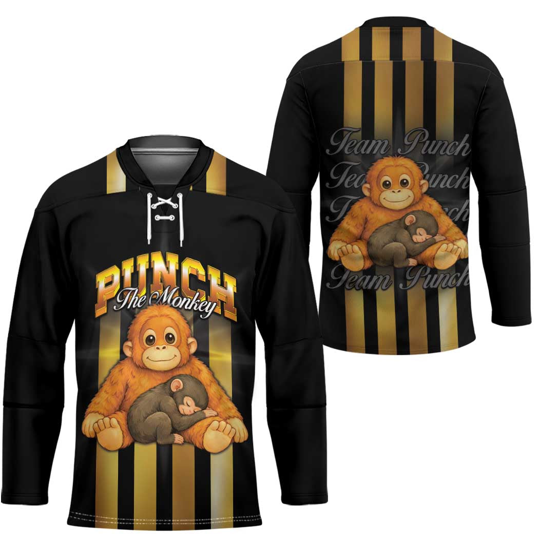 Punch The Monkey Hockey Jersey Team Punch Monkey