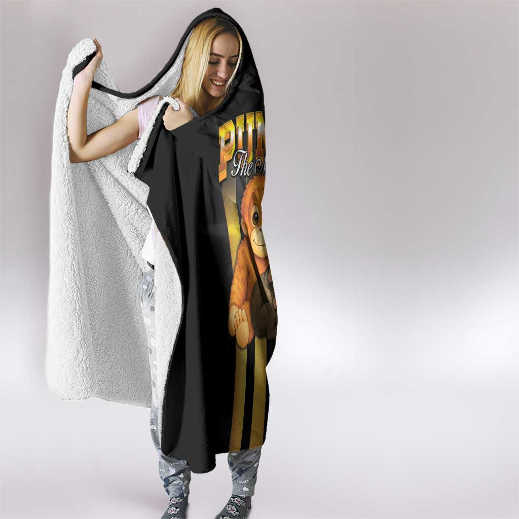 Punch The Monkey Hooded Blanket Team Punch Monkey