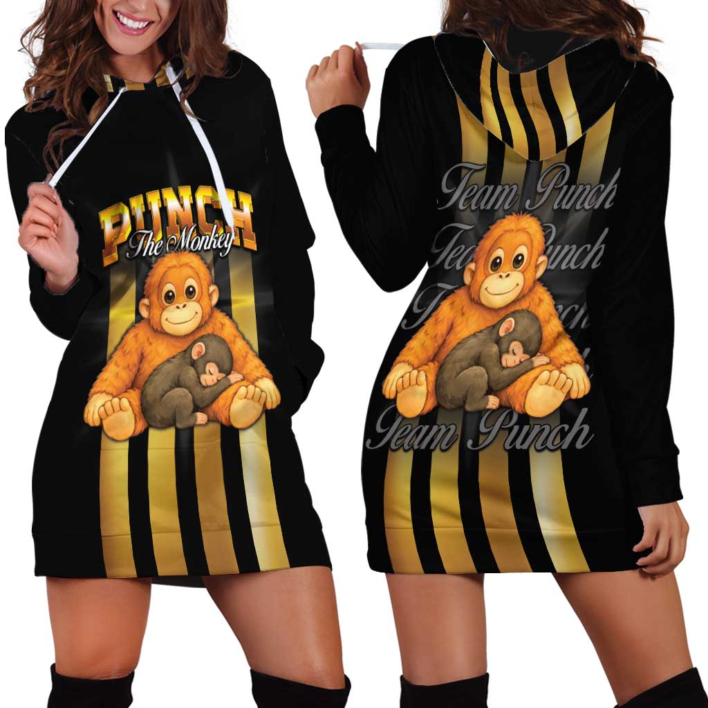 Punch The Monkey Hoodie Dress Team Punch Monkey