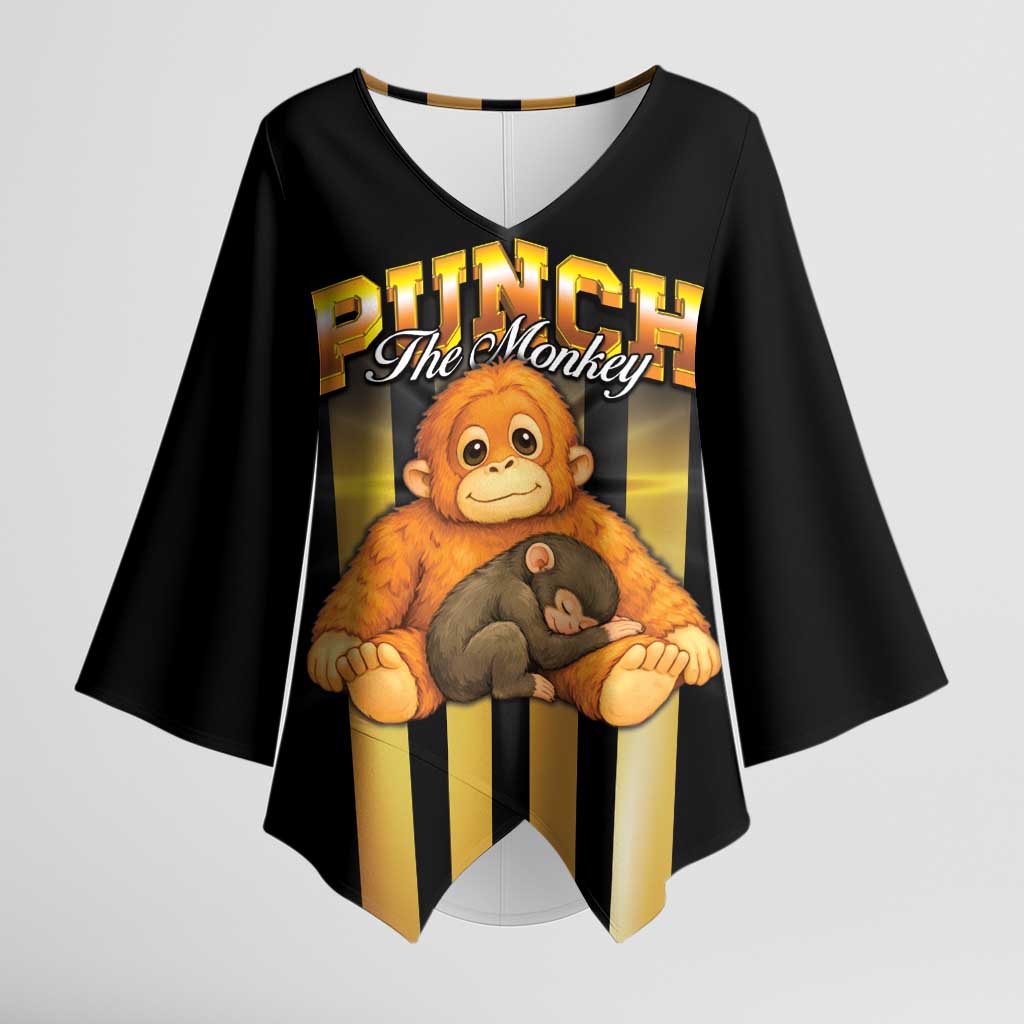 Punch The Monkey Kimono Sleeve Blouse Team Punch Monkey