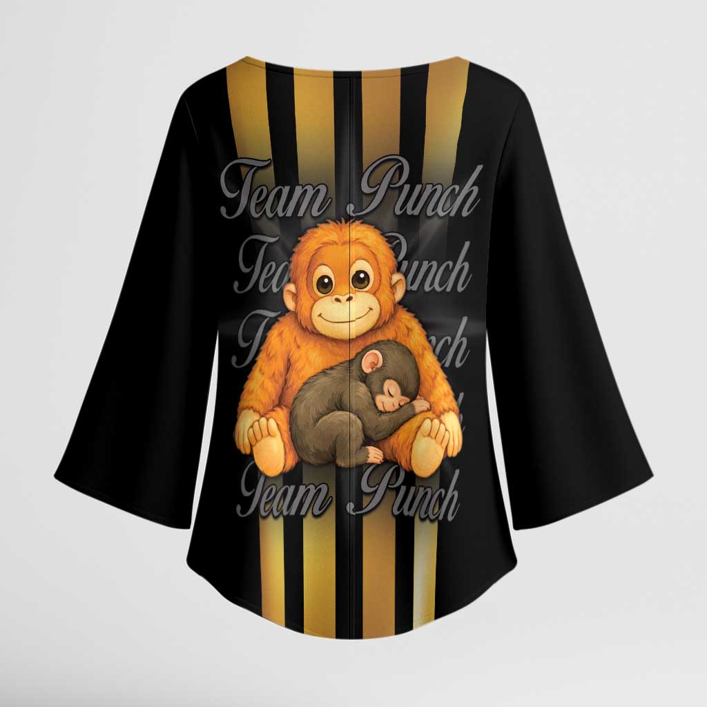 Punch The Monkey Kimono Sleeve Blouse Team Punch Monkey