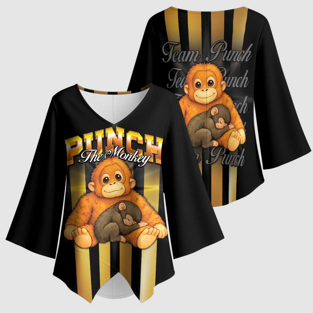 Punch The Monkey Kimono Sleeve Blouse Team Punch Monkey