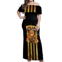 Punch The Monkey Off Shoulder Maxi Dress Team Punch Monkey