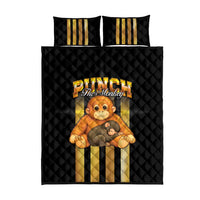 Punch The Monkey Quilt Bed Set Team Punch Monkey