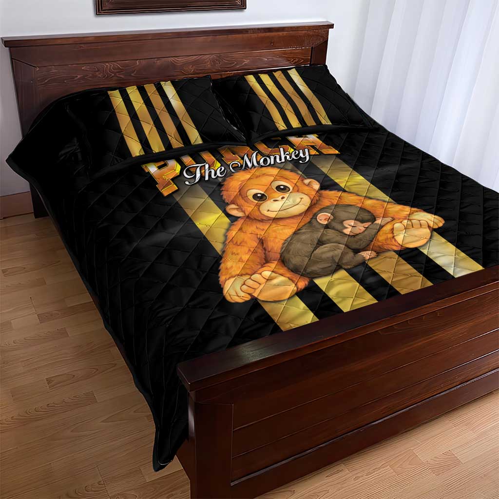 Punch The Monkey Quilt Bed Set Team Punch Monkey