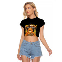 Punch The Monkey Raglan Cropped T Shirt Team Punch Monkey