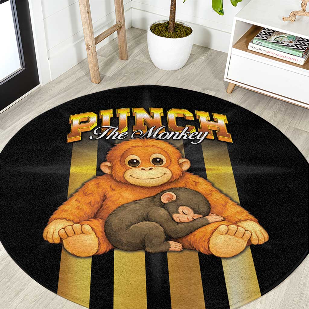 Punch The Monkey Round Carpet Team Punch Monkey