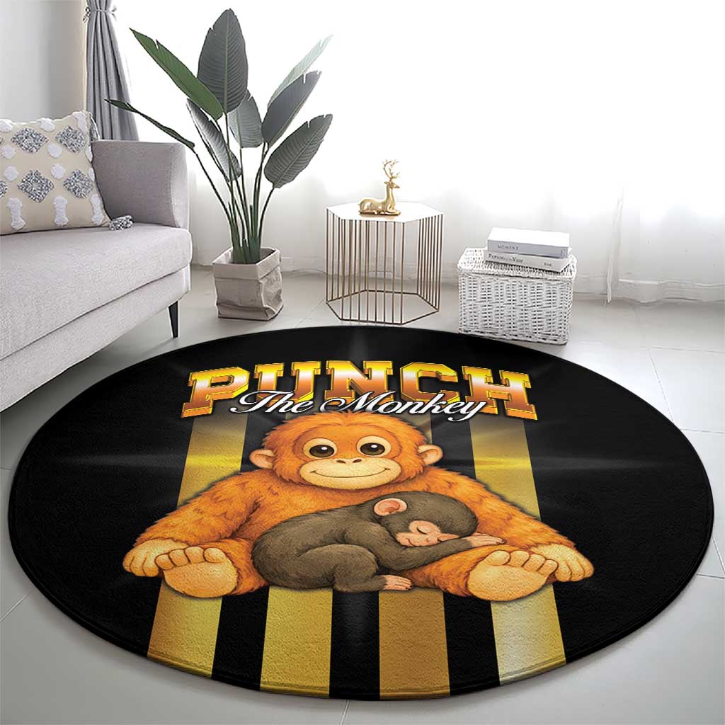 Punch The Monkey Round Carpet Team Punch Monkey
