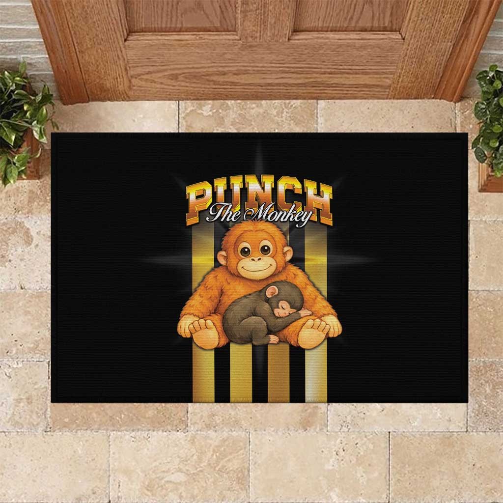 Punch The Monkey Rubber Doormat Team Punch Monkey
