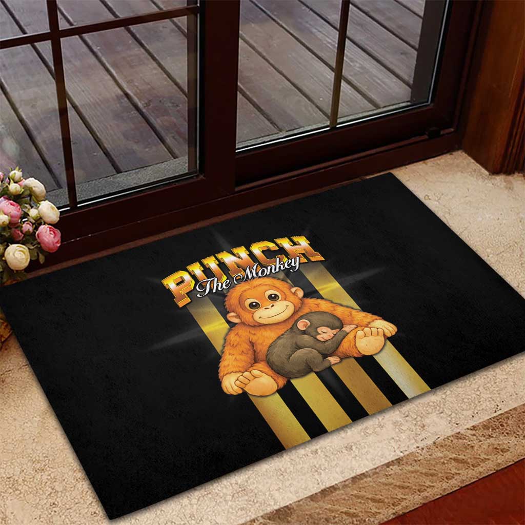 Punch The Monkey Rubber Doormat Team Punch Monkey