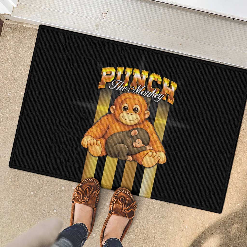 Punch The Monkey Rubber Doormat Team Punch Monkey