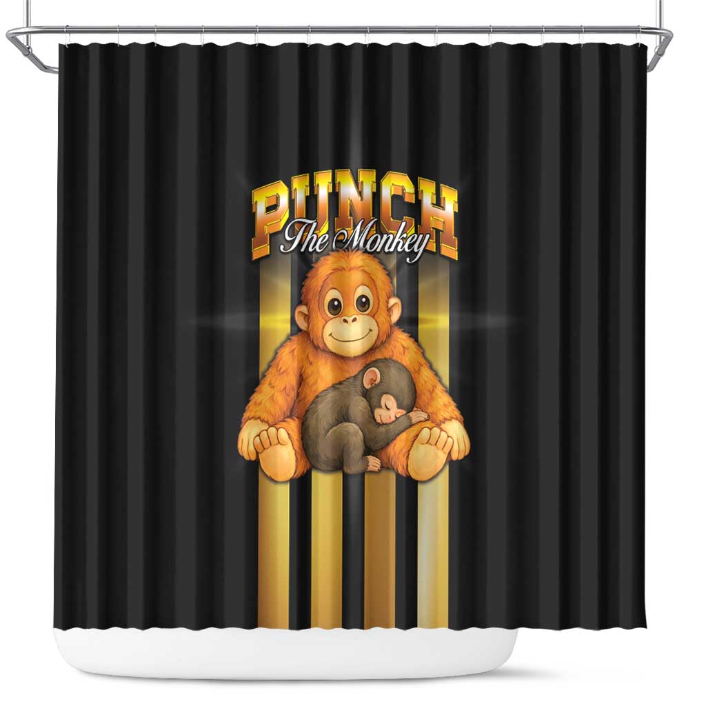 Punch The Monkey Shower Curtain Team Punch Monkey