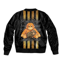 Punch The Monkey Sleeve Zip Bomber Jacket Team Punch Monkey
