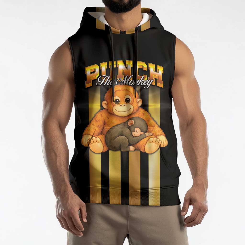 Punch The Monkey Sleeveless Hoodie Team Punch Monkey