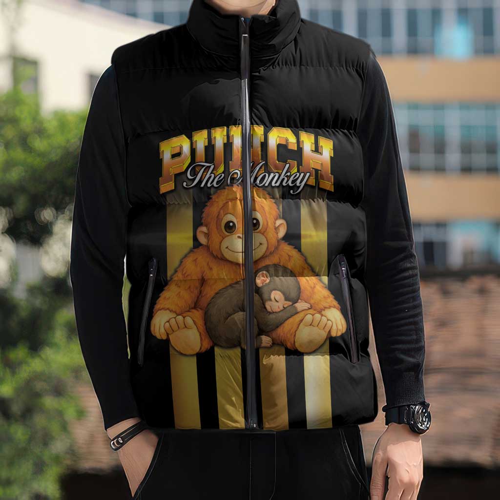 Punch The Monkey Sleeveless Puffer Jacket Team Punch Monkey