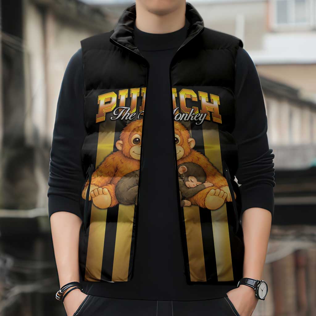 Punch The Monkey Sleeveless Puffer Jacket Team Punch Monkey