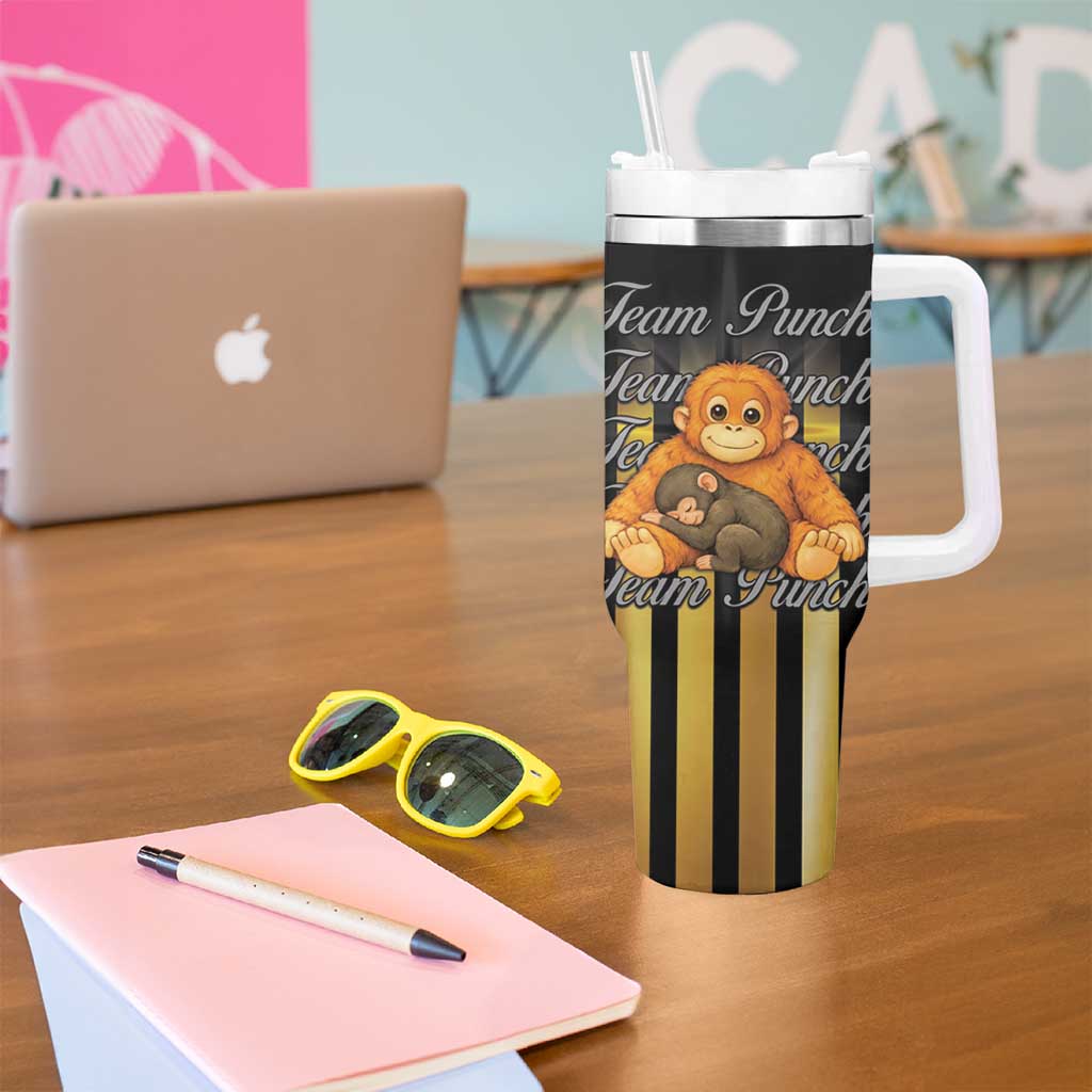 Punch The Monkey Tumbler With Handle Team Punch Monkey