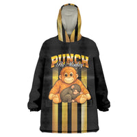 Punch The Monkey Wearable Blanket Hoodie Team Punch Monkey