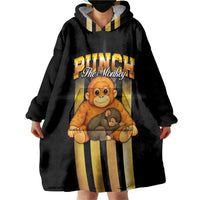 Punch The Monkey Wearable Blanket Hoodie Team Punch Monkey