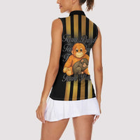 Punch The Monkey Women Sleeveless Polo Shirt Team Punch Monkey