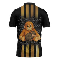 Punch The Monkey Zipper Polo Shirt Team Punch Monkey