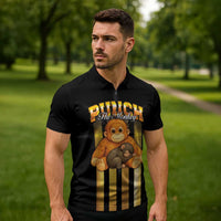 Punch The Monkey Zipper Polo Shirt Team Punch Monkey