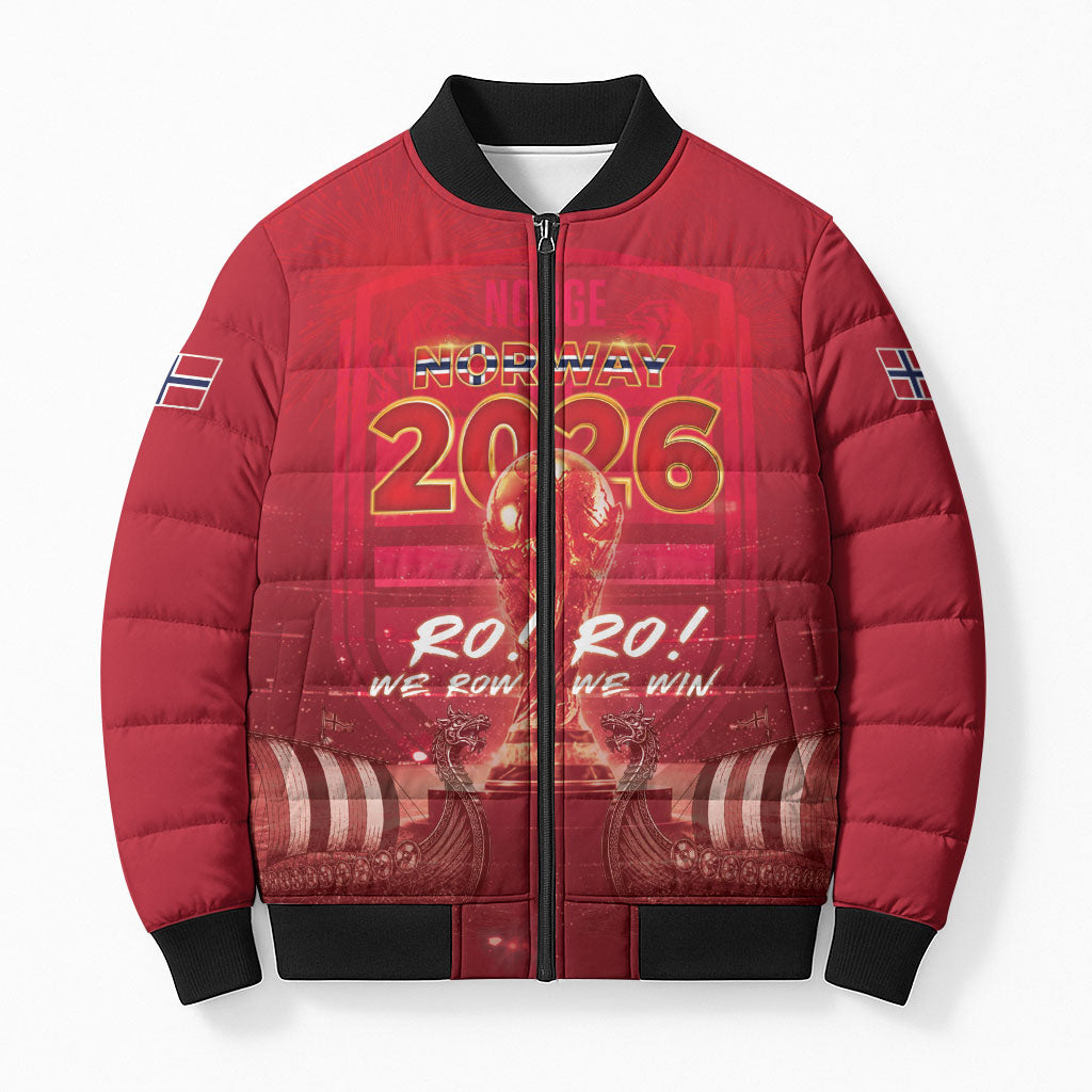 Custom Norge Football 2026 Bomber Puffer Jacket Glorious Victory