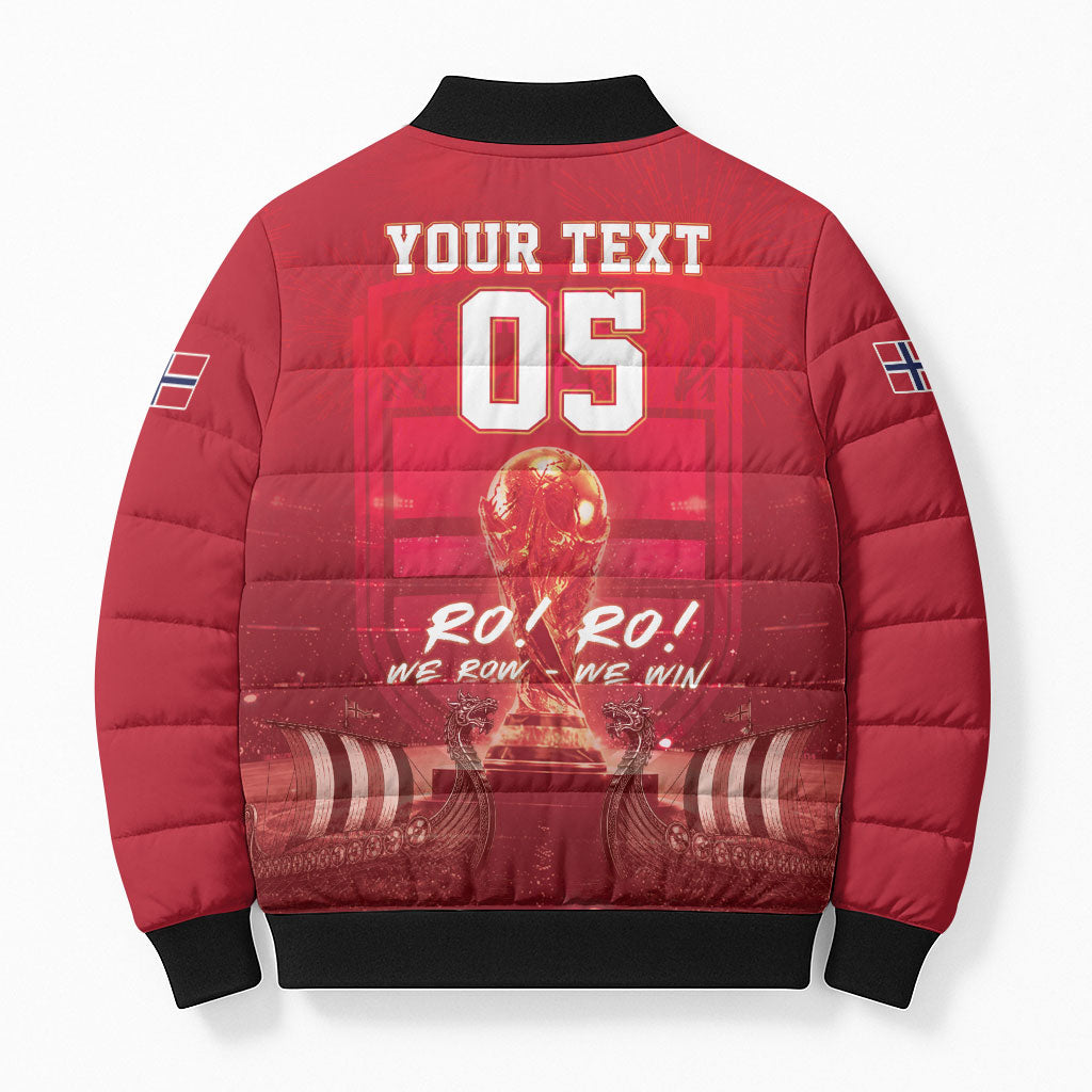 Custom Norge Football 2026 Bomber Puffer Jacket Glorious Victory