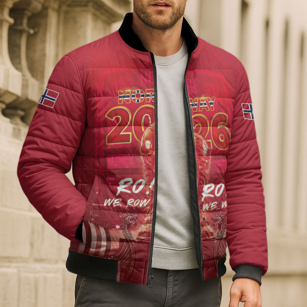 Custom Norge Football 2026 Bomber Puffer Jacket Glorious Victory