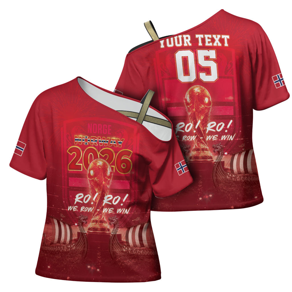 Custom Norge Football 2026 Cross Shoulder Shirt Glorious Victory