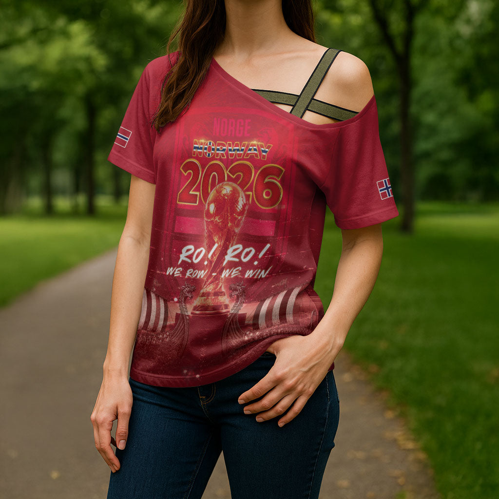 Custom Norge Football 2026 Cross Shoulder Shirt Glorious Victory