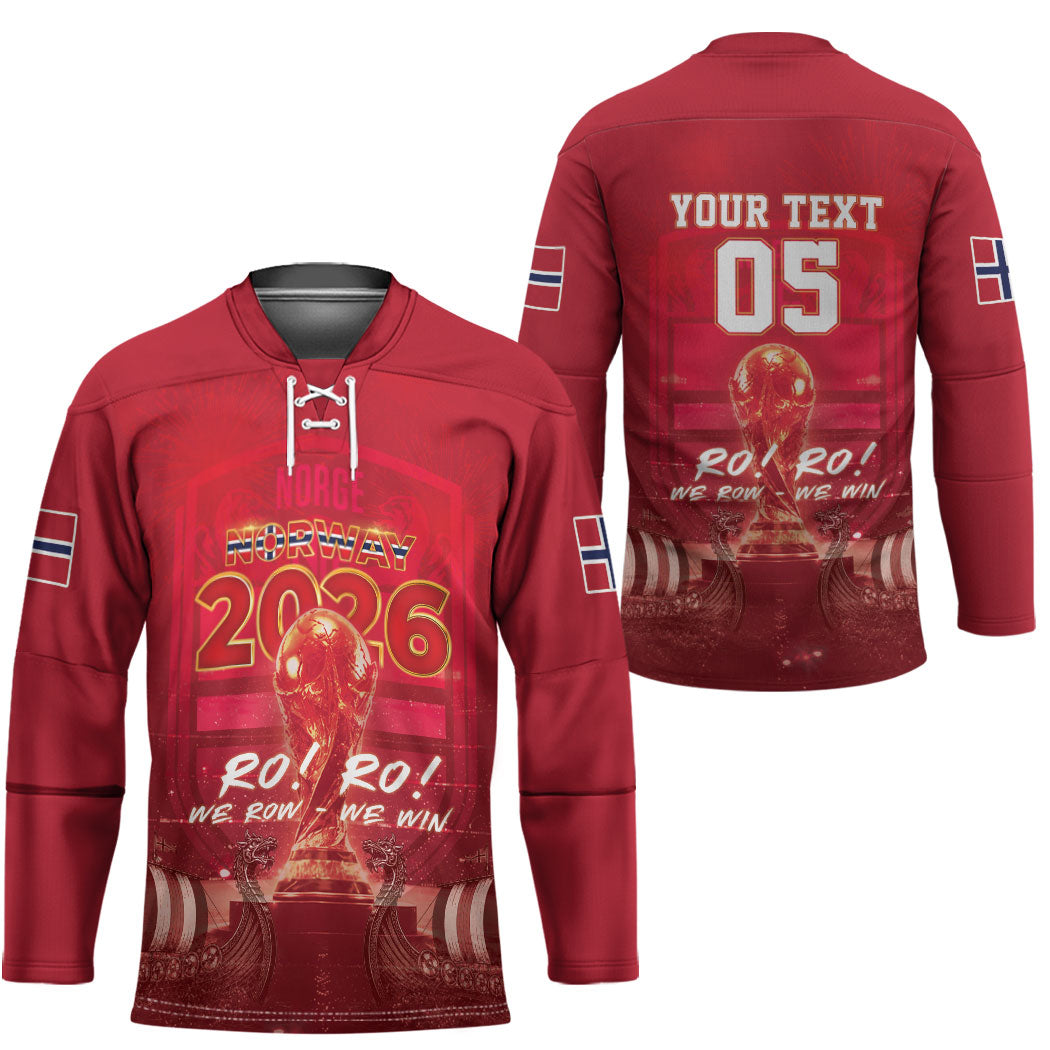 Custom Norge Football 2026 Hockey Jersey Glorious Victory