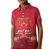 Custom Norge Football 2026 Kid Polo Shirt Glorious Victory