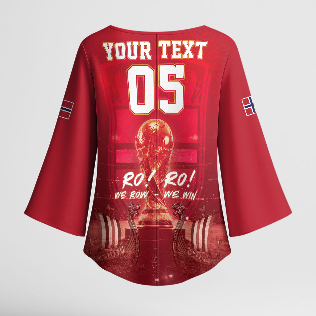 Custom Norge Football 2026 Kimono Sleeve Blouse Glorious Victory