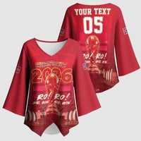 Custom Norge Football 2026 Kimono Sleeve Blouse Glorious Victory