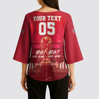 Custom Norge Football 2026 Kimono Sleeve Blouse Glorious Victory