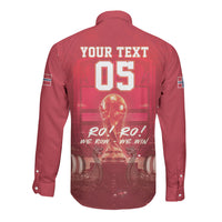 Custom Norge Football 2026 Long Sleeve Button Shirt Glorious Victory