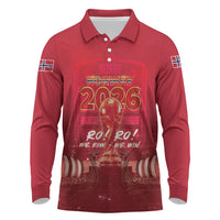 Custom Norge Football 2026 Long Sleeve Polo Shirt Glorious Victory