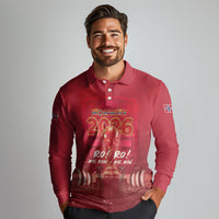 Custom Norge Football 2026 Long Sleeve Polo Shirt Glorious Victory