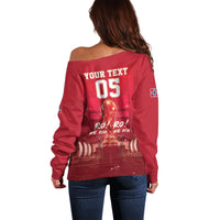 Custom Norge Football 2026 Off Shoulder Sweater Glorious Victory