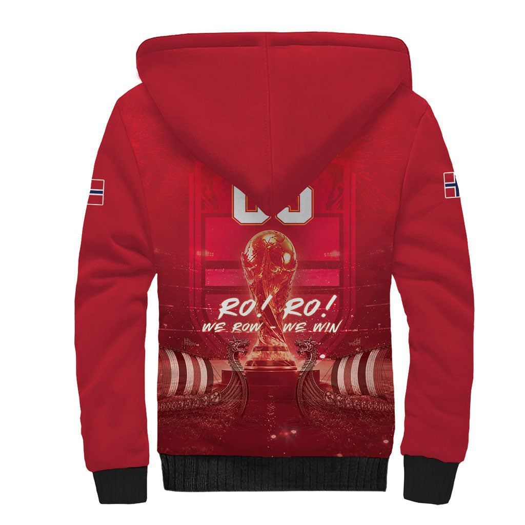 Custom Norge Football 2026 Sherpa Hoodie Glorious Victory