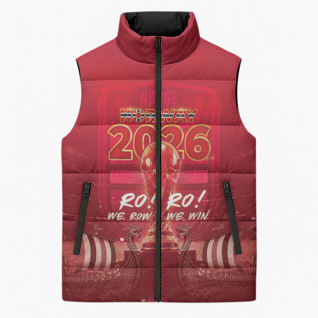 Custom Norge Football 2026 Sleeveless Puffer Jacket Glorious Victory