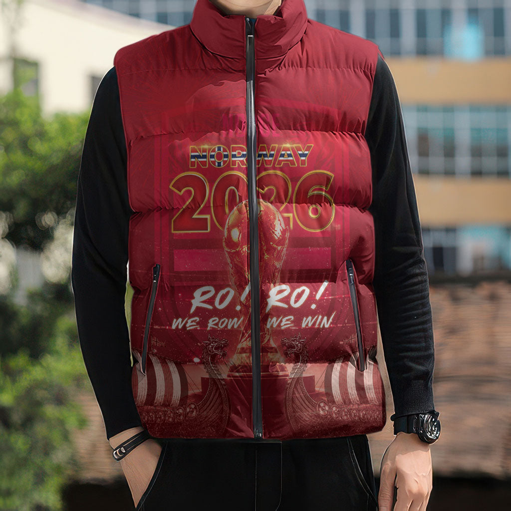 Custom Norge Football 2026 Sleeveless Puffer Jacket Glorious Victory