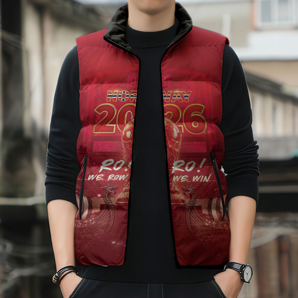 Custom Norge Football 2026 Sleeveless Puffer Jacket Glorious Victory