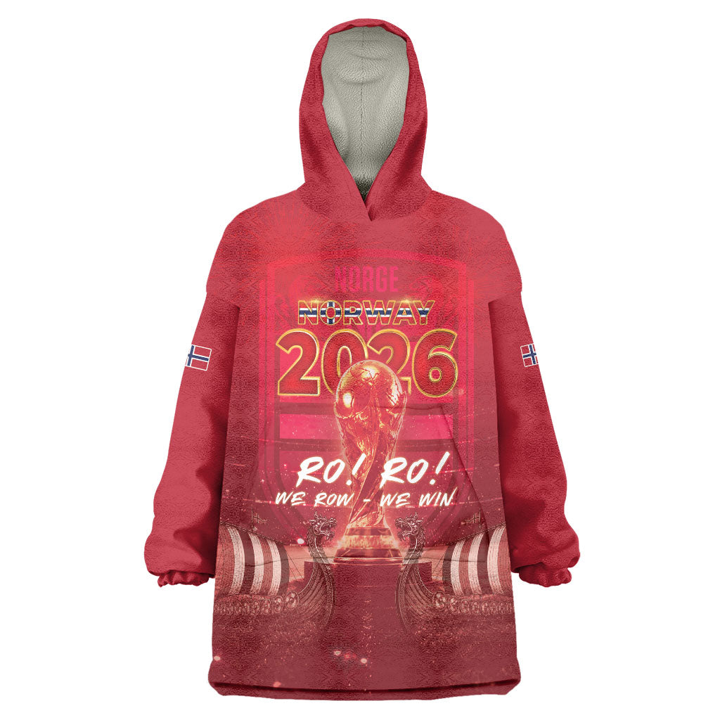 Custom Norge Football 2026 Wearable Blanket Hoodie Glorious Victory
