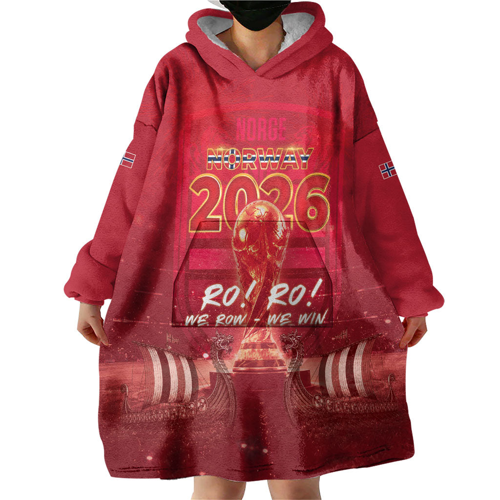 Custom Norge Football 2026 Wearable Blanket Hoodie Glorious Victory