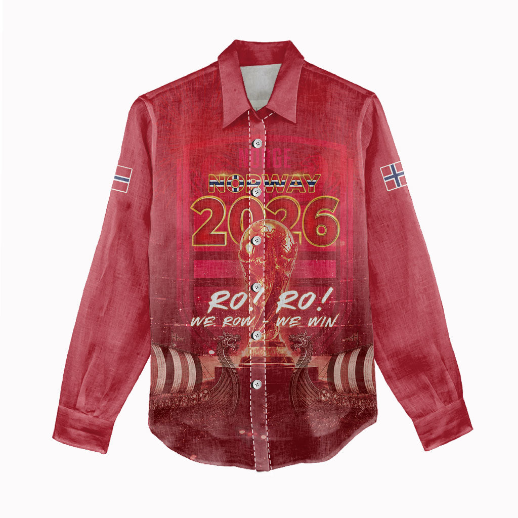 Custom Norge Football 2026 Women Casual Shirt Glorious Victory