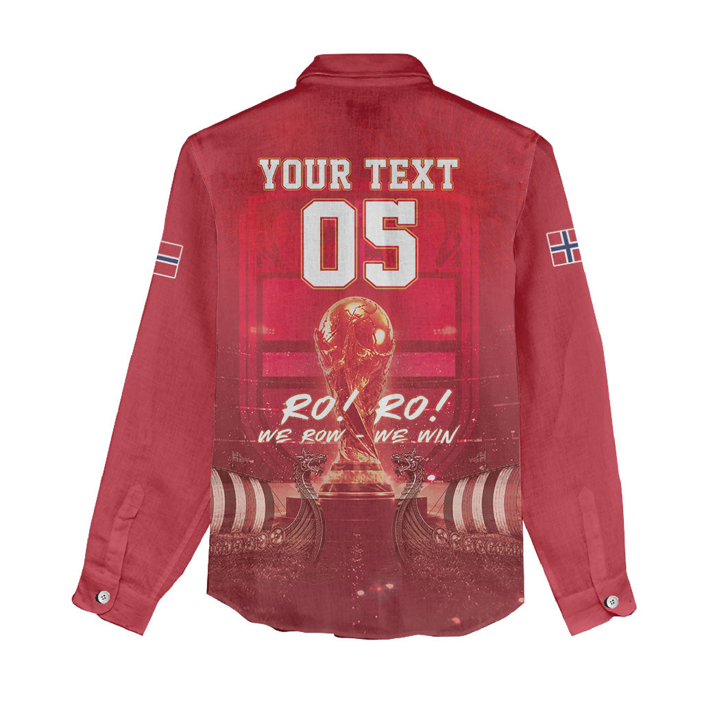 Custom Norge Football 2026 Women Casual Shirt Glorious Victory