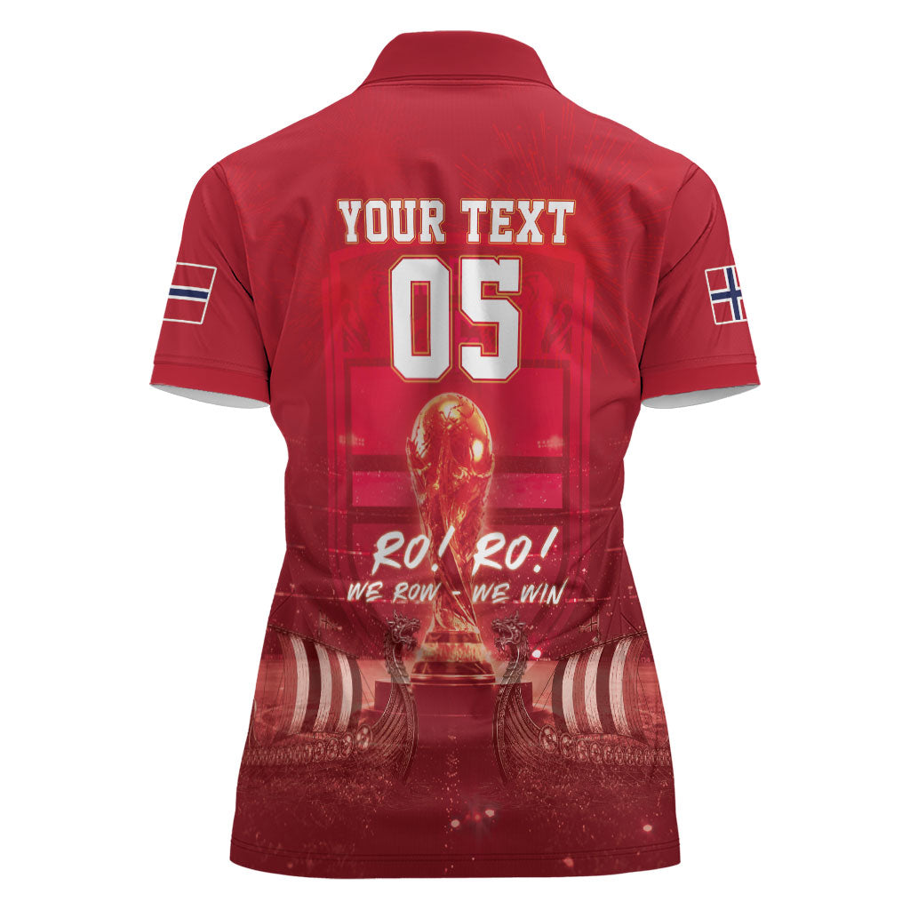 Custom Norge Football 2026 Women Polo Shirt Glorious Victory