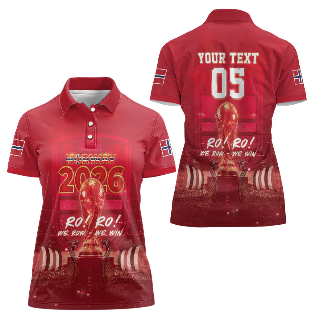 Custom Norge Football 2026 Women Polo Shirt Glorious Victory